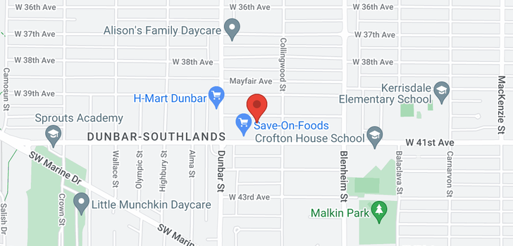 map of 3540 W 40TH AVENUE